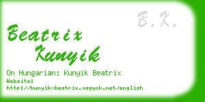 beatrix kunyik business card